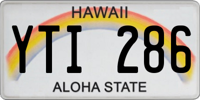 HI license plate YTI286