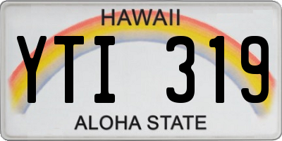 HI license plate YTI319