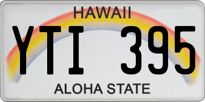 HI license plate YTI395