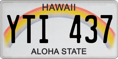 HI license plate YTI437