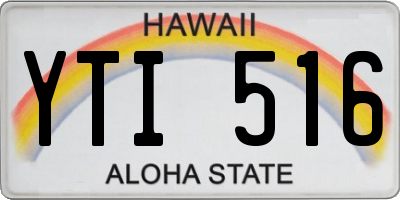 HI license plate YTI516