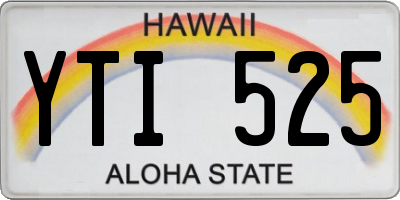 HI license plate YTI525