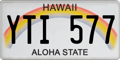 HI license plate YTI577