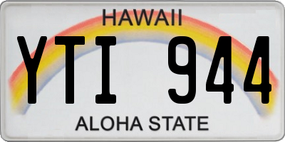 HI license plate YTI944