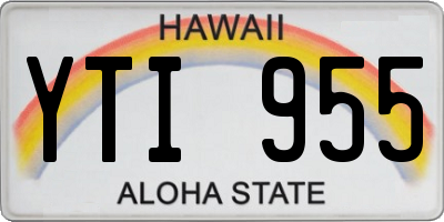 HI license plate YTI955