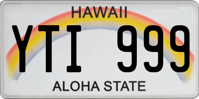 HI license plate YTI999