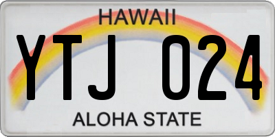HI license plate YTJ024