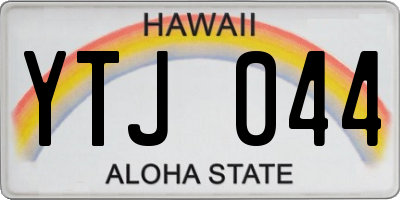 HI license plate YTJ044