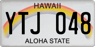 HI license plate YTJ048