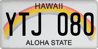 HI license plate YTJ080