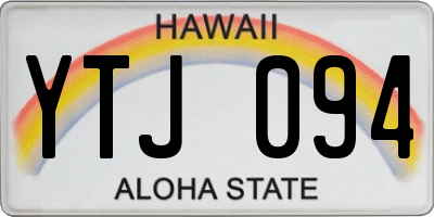 HI license plate YTJ094