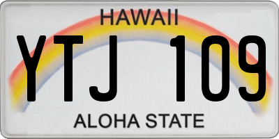 HI license plate YTJ109