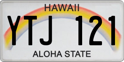 HI license plate YTJ121