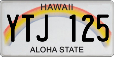 HI license plate YTJ125