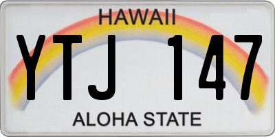 HI license plate YTJ147