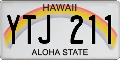 HI license plate YTJ211