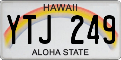HI license plate YTJ249