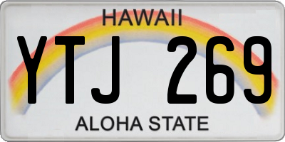 HI license plate YTJ269