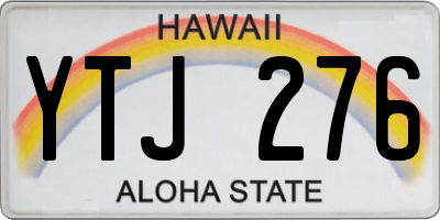 HI license plate YTJ276