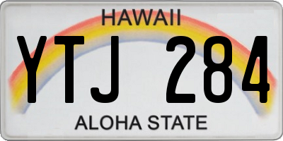 HI license plate YTJ284