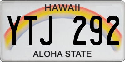 HI license plate YTJ292