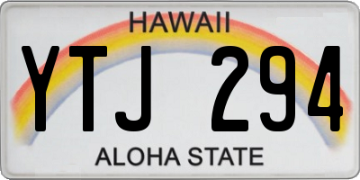 HI license plate YTJ294