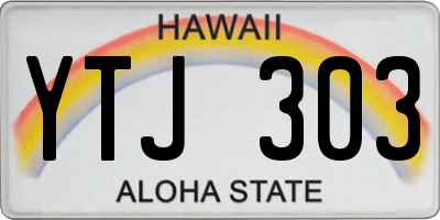 HI license plate YTJ303