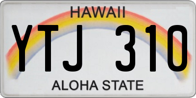 HI license plate YTJ310