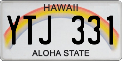 HI license plate YTJ331