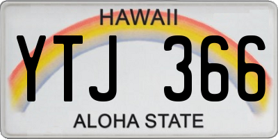 HI license plate YTJ366