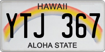 HI license plate YTJ367