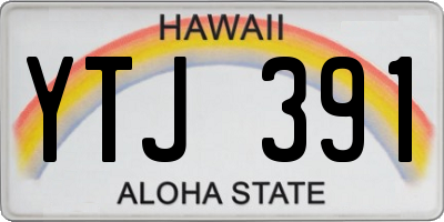 HI license plate YTJ391