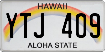 HI license plate YTJ409