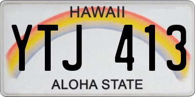 HI license plate YTJ413