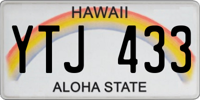 HI license plate YTJ433