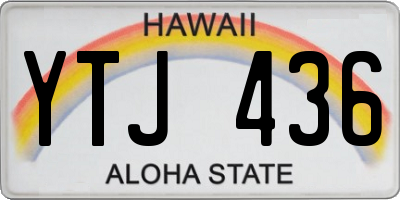 HI license plate YTJ436