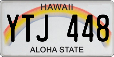 HI license plate YTJ448