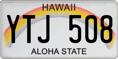 HI license plate YTJ508