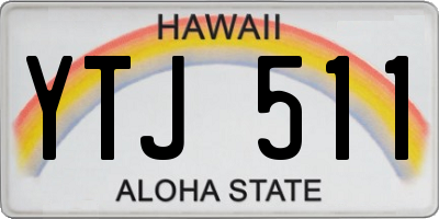 HI license plate YTJ511
