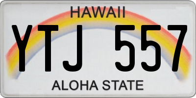 HI license plate YTJ557