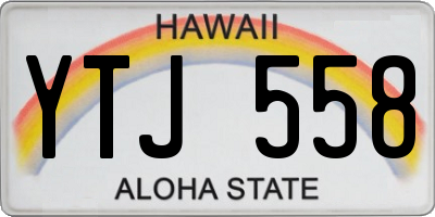 HI license plate YTJ558