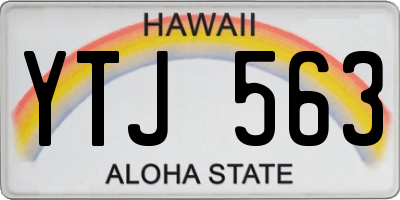 HI license plate YTJ563