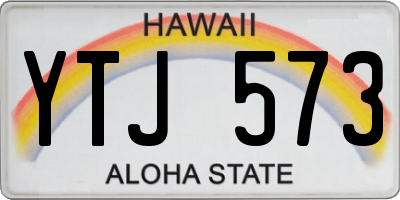 HI license plate YTJ573