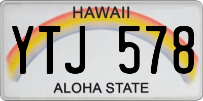 HI license plate YTJ578