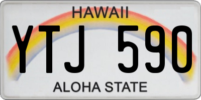 HI license plate YTJ590