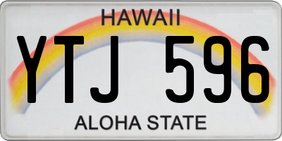 HI license plate YTJ596