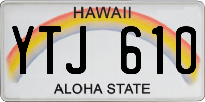 HI license plate YTJ610