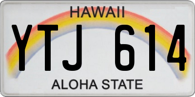 HI license plate YTJ614