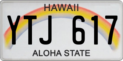 HI license plate YTJ617