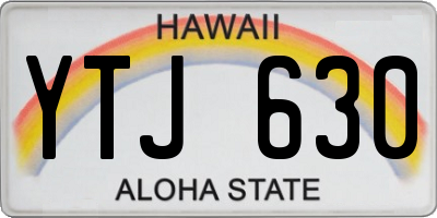 HI license plate YTJ630
